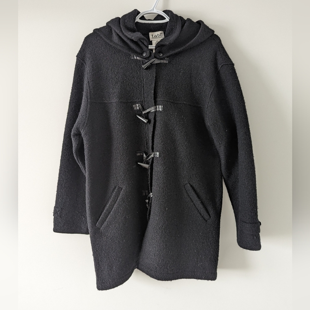Tabi International Pure New Wool Black Coat Women's Small/Petite